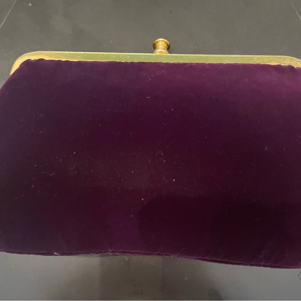 Elegant Purple Velvet Clutch